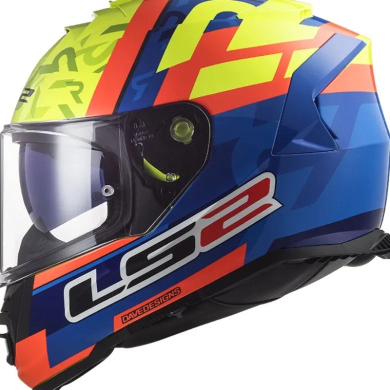 Casco Integrale Ls2 Ff800 Storm Salvador Replica Blu Giallo Alta Visibilità