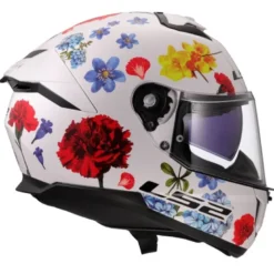 Casco Integrale Ls2 FF808 Stream II Flowers Bianco