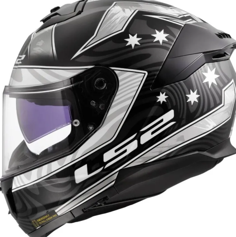 Casco Integrale Ls2 FF808 Stream II Galdam Nero Bianco