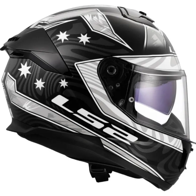 Casco Integrale Ls2 FF808 Stream II Galdam Nero Bianco