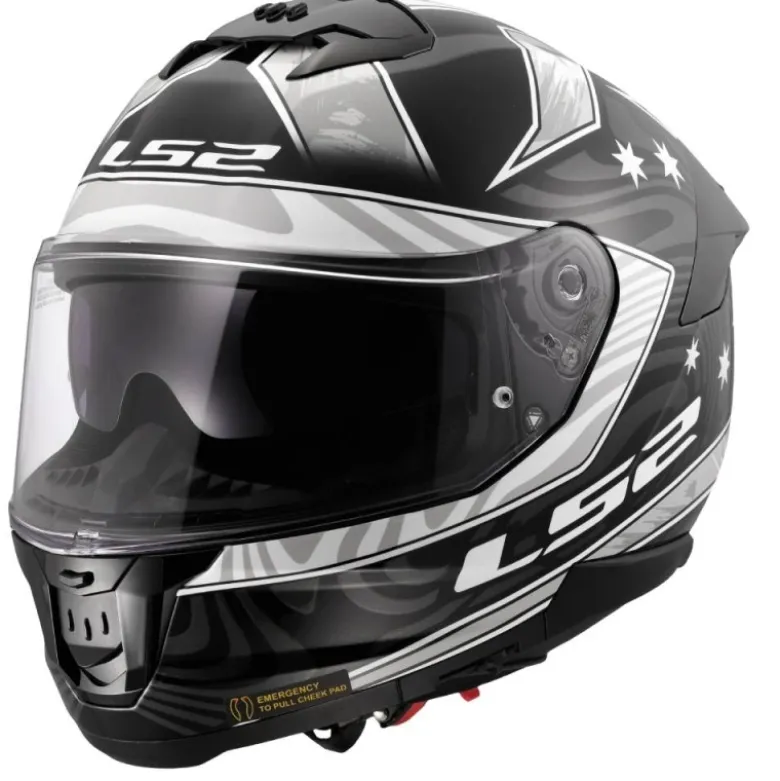 Casco Integrale Ls2 FF808 Stream II Galdam Nero Bianco