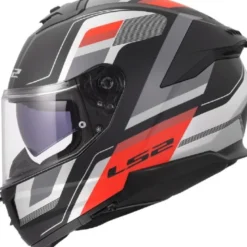 Casco Integrale Ls2 FF808 Stream II Vintage Nero Grigio Rosso Opaco