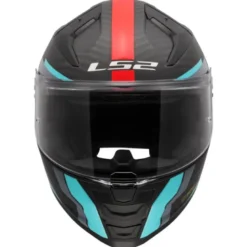 Casco Integrale Ls2 FF811 Vector II Carbon Grid Rosso Cyan