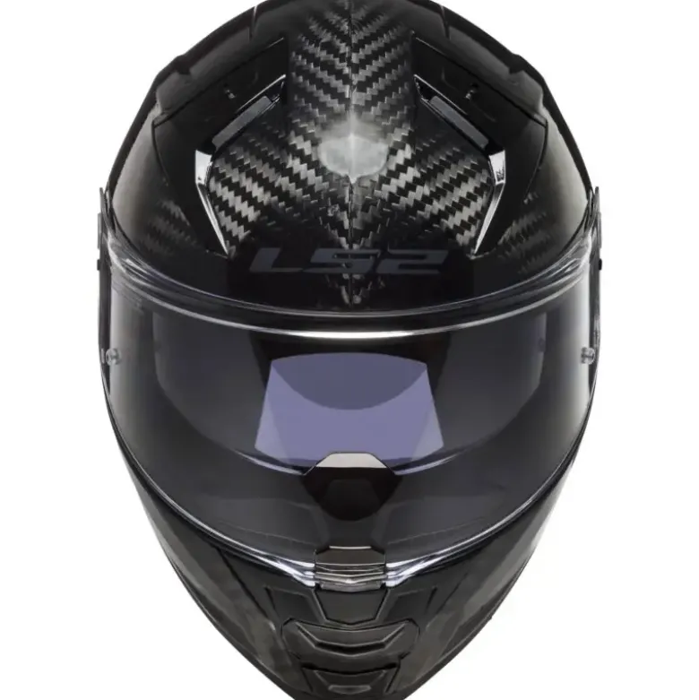 Casco Integrale Ls2 FF811 Vector II Carbon Solid Nero Lucido