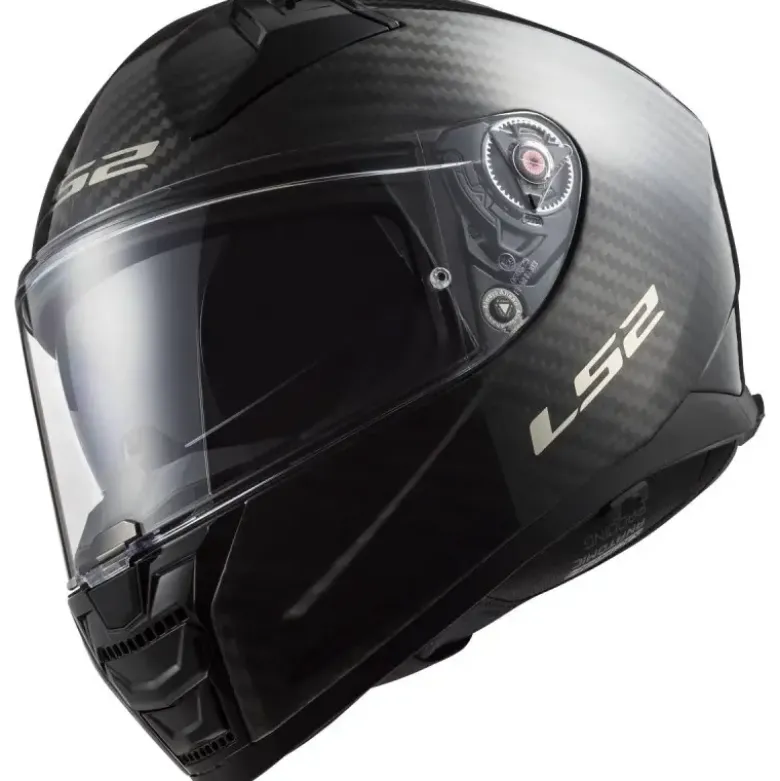 Casco Integrale Ls2 FF811 Vector II Carbon Solid Nero Lucido