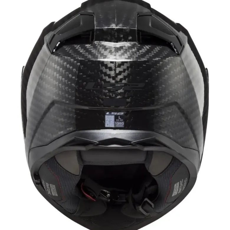 Casco Integrale Ls2 FF811 Vector II Carbon Solid Nero Lucido