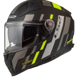 Casco Integrale Ls2 FF811 Vector II Tron Nero Opaco H-V Giallo
