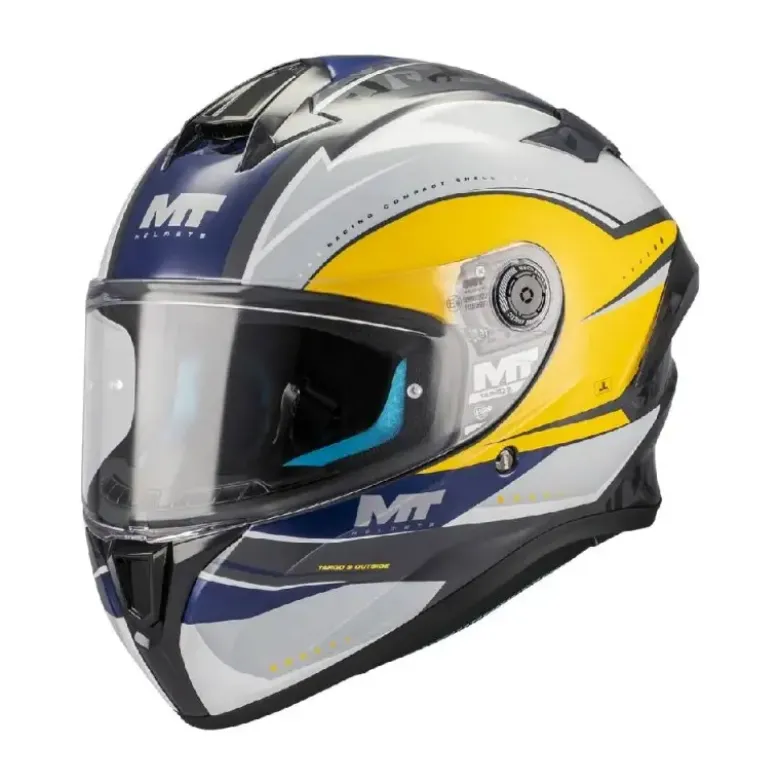 Casco Integrale Mt Helmets Ff106B Targo S C3 Outside Lucido