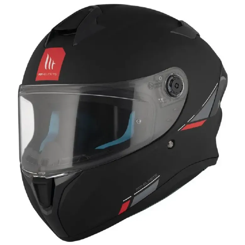 Casco Integrale Mt Helmets Ff106B Targo S Solid A1 Nero Opaco