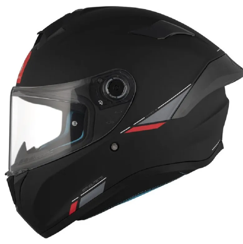 Casco Integrale Mt Helmets Ff106B Targo S Solid A1 Nero Opaco