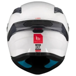 Casco Integrale Mt Helmets  Ff106B Targo S Solid Perla A0 Lucido Bianco