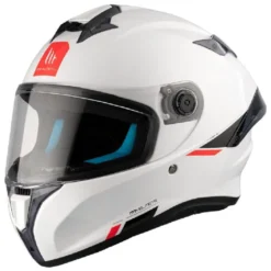 Casco Integrale Mt Helmets  Ff106B Targo S Solid Perla A0 Lucido Bianco