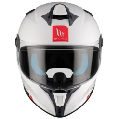 Casco Integrale Mt Helmets  Ff106B Targo S Solid Perla A0 Lucido Bianco