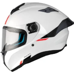 Casco Integrale Mt Helmets  Ff106B Targo S Solid Perla A0 Lucido Bianco