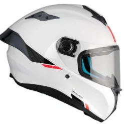 Casco Integrale Mt Helmets  Ff106B Targo S Solid Perla A0 Lucido Bianco
