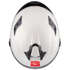 Casco Integrale Mt Helmets  Ff106B Targo S Solid Perla A0 Lucido Bianco