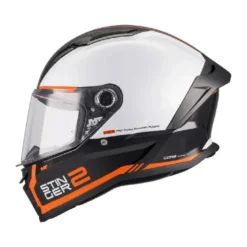 Casco Integrale Mt Helmets Ff126 Stinger 2 B0 Core Bianco Nero Lucido