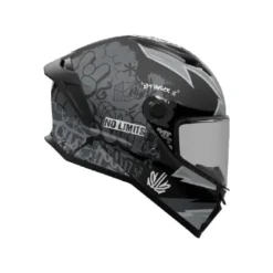 Casco Integrale Mt Helmets Ff126 Stinger 2 B2 Tagger Nero Grigio Opaco