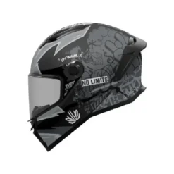 Casco Integrale Mt Helmets Ff126 Stinger 2 B2 Tagger Nero Grigio Opaco