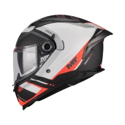 Casco Integrale Mt Helmets Ff128Sv Braker Sv B5 Inception Grigio Nero Bianco Arancione Opaco