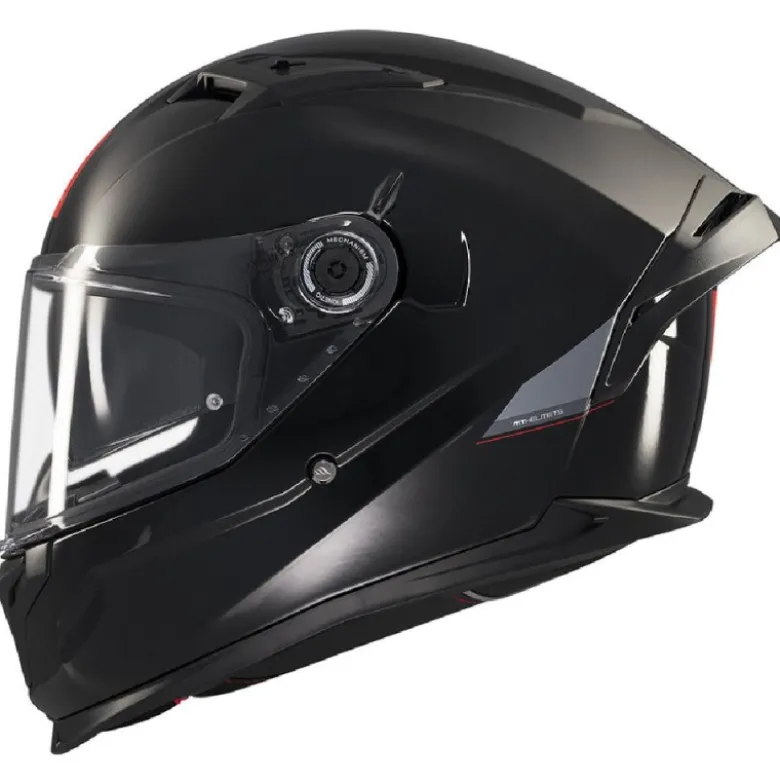 Casco Integrale Mt Helmets Ff128Sv Braker Sv Solid A1 Lucido Nero