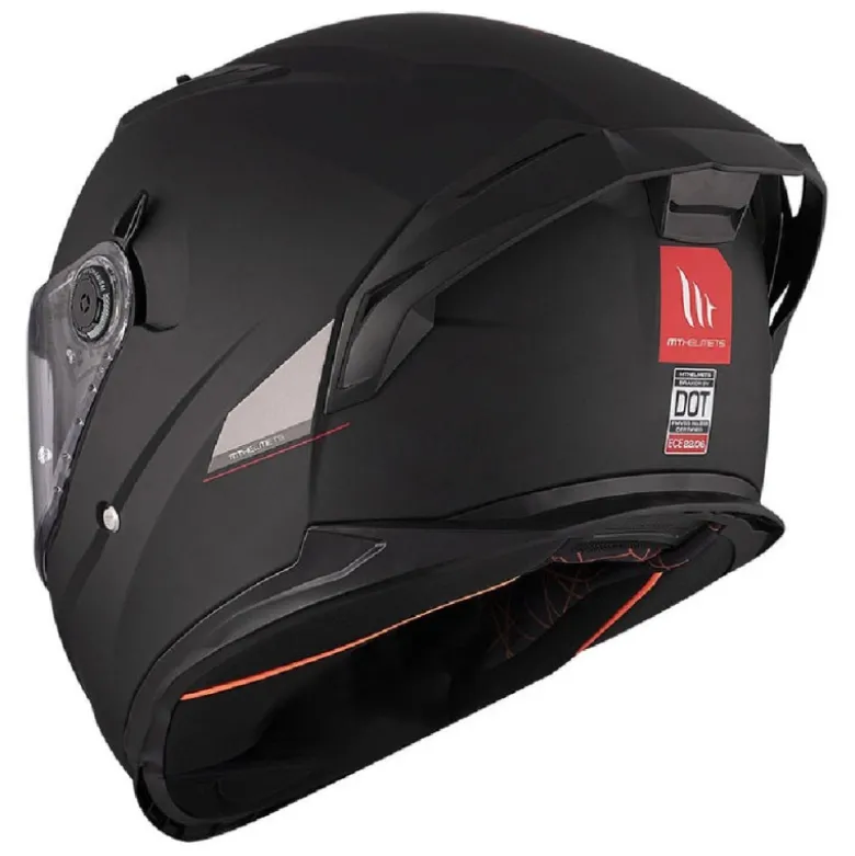 Casco Integrale Mt Helmets Ff128Sv Braker Sv Solid A1 Opaco Nero Opaco
