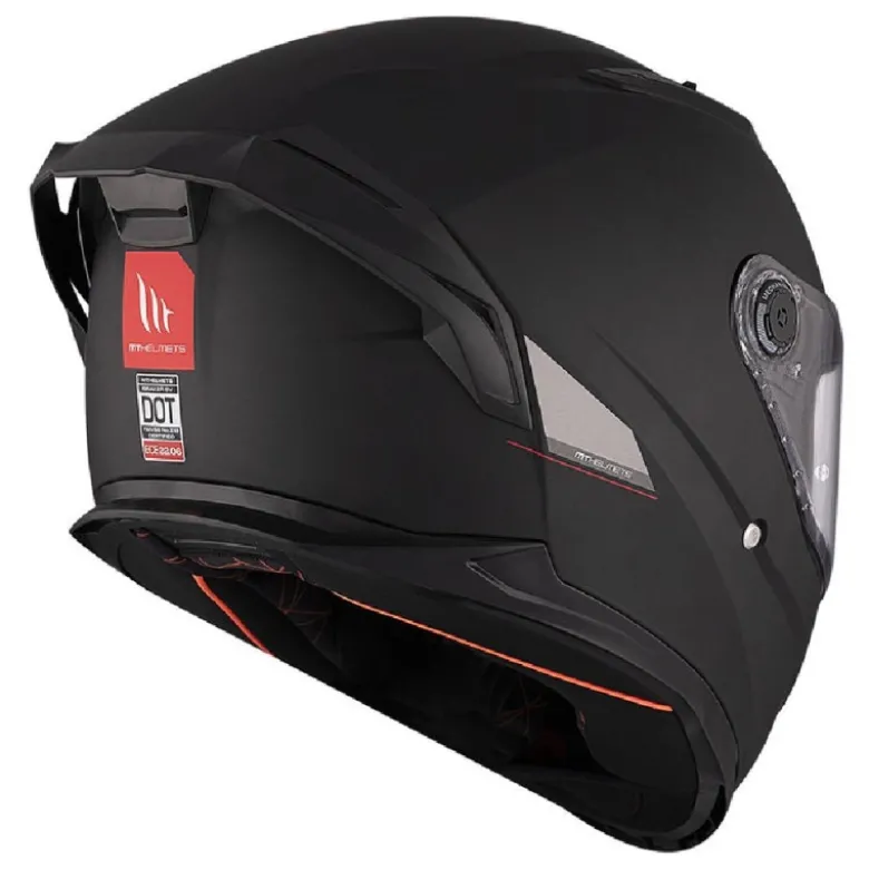 Casco Integrale Mt Helmets Ff128Sv Braker Sv Solid A1 Opaco Nero Opaco