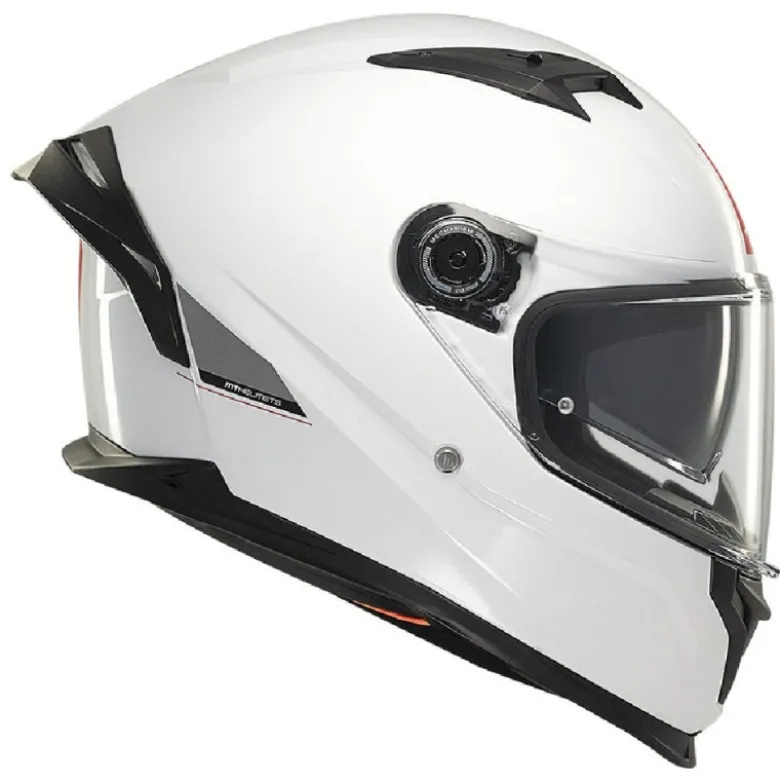 Casco Integrale Mt Helmets Ff128Sv Braker Sv Solid A0 Perla Lucido Bianco