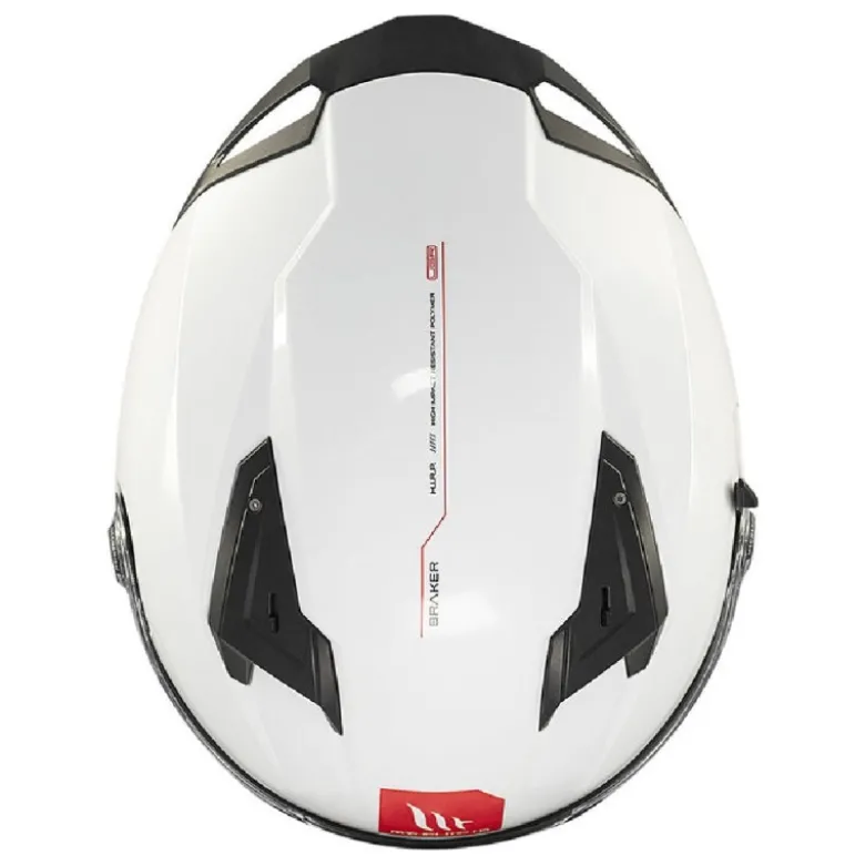 Casco Integrale Mt Helmets Ff128Sv Braker Sv Solid A0 Perla Lucido Bianco