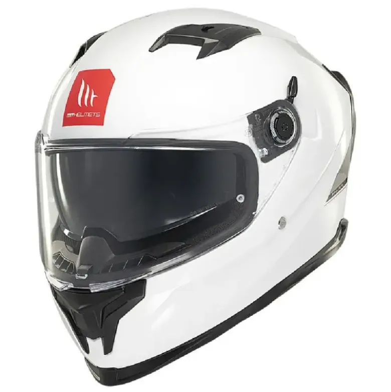 Casco Integrale Mt Helmets Ff128Sv Braker Sv Solid A0 Perla Lucido Bianco