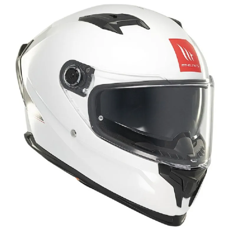 Casco Integrale Mt Helmets Ff128Sv Braker Sv Solid A0 Perla Lucido Bianco