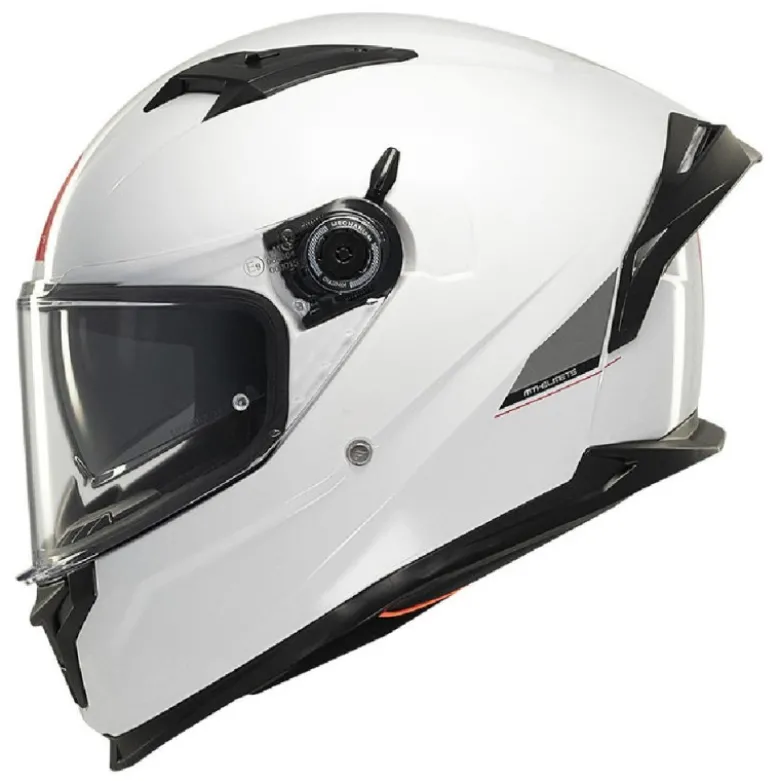 Casco Integrale Mt Helmets Ff128Sv Braker Sv Solid A0 Perla Lucido Bianco