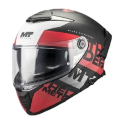 Casco Integrale Mt Helmets Ff118Sv Thunder 4 B5 Sv Waves Rosso Opaco