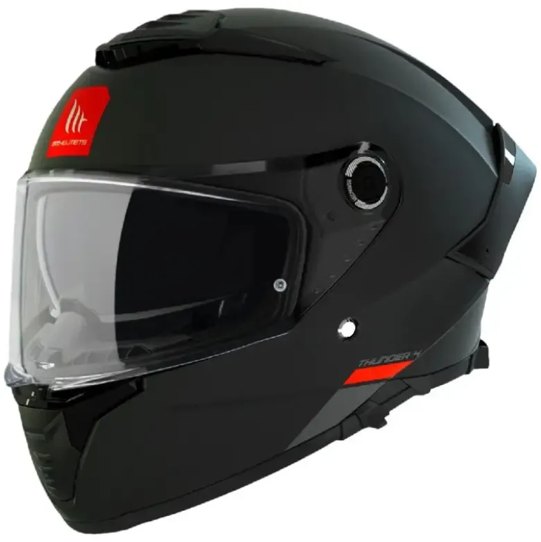 Casco Integrale Mt Helmets Ff118Sv Thunder 4 Sv A1 Solid Nero Opaco