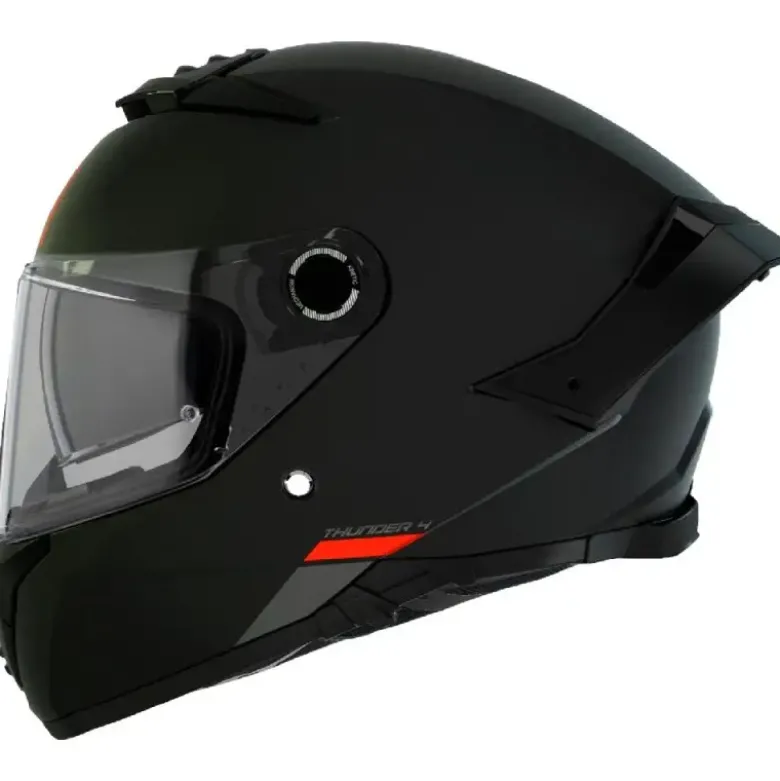 Casco Integrale Mt Helmets Ff118Sv Thunder 4 Sv A1 Solid Nero Opaco