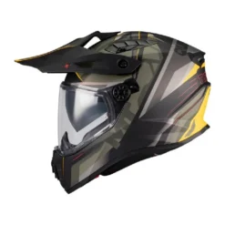 Casco Integrale Mt Helmets Hs218Sv Track Sv Questor B6 Verde Nero Giallo Opaco