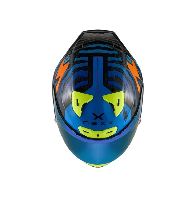 Casco Integrale Nexx X.R3R Ziger Arancione Blu