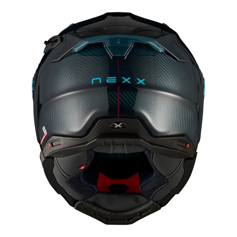 Casco Integrale Nexx X.WST3 Hadal Carbonio Blu Verde Acqua
