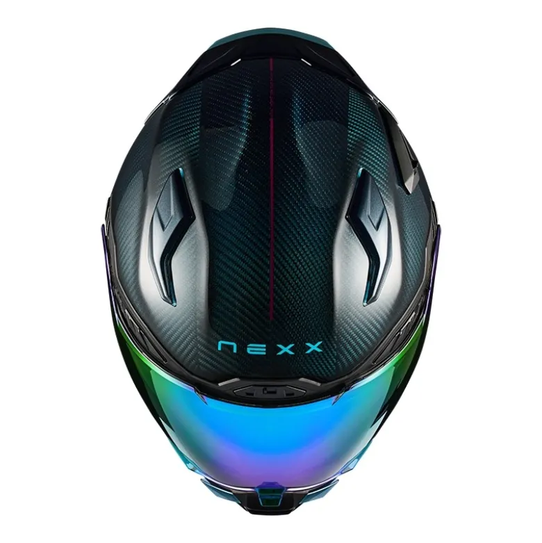Casco Integrale Nexx X.WST3 Hadal Carbonio Blu Verde Acqua