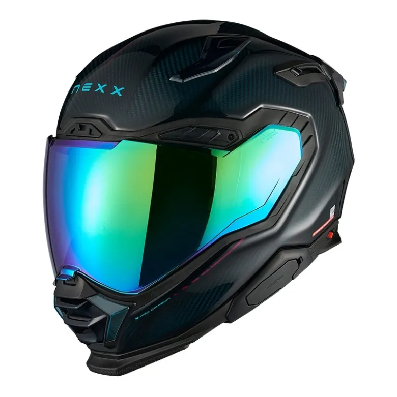 Casco Integrale Nexx X.WST3 Hadal Carbonio Blu Verde Acqua