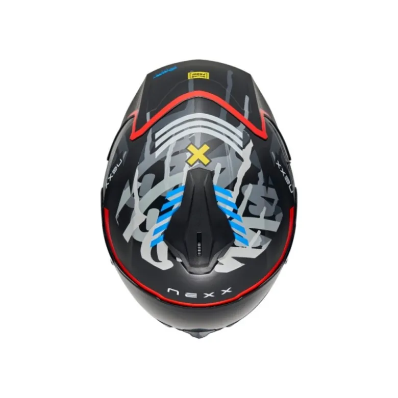 Casco integrale Nexx Y.100R Urbangram Nero Rosso Opaco