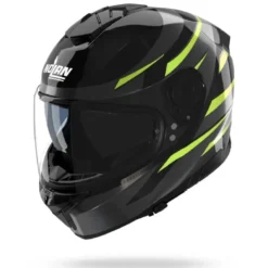 Casco Integrale Nolan N80-8 Fervo 354 Nero Antracite Verde Impulso Cromato Lucido