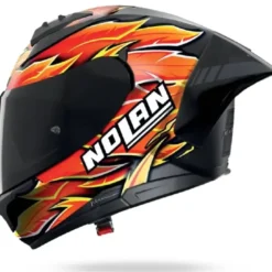Casco Integrale Nolan N60-6 Sport Replica Iannone 360 Nero Rosso Arancione Giallo