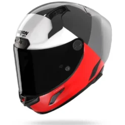 Casco Integrale Nolan X-804 RS Blocco 369 Carbonio Grigio Lava Rosso Bianco