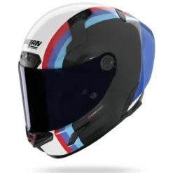 Casco Integrale Nolan X-804 RS Gemini 365 Carbonio Bianco Blu Rosso Lucido