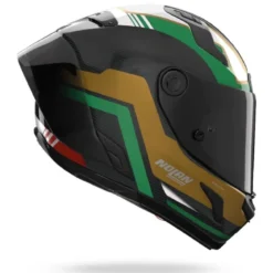 Casco Integrale Nolan X-804 RS Piega 367 Carbonio Oro Rosso Verde Metallo Lucido