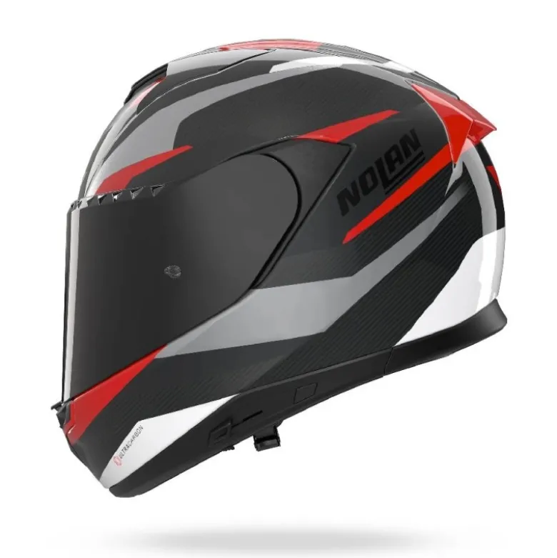 Casco Integrale Nolan X-904 Ultra Carbon Calibro 345 Carbonio Antracite Rosso Lucido