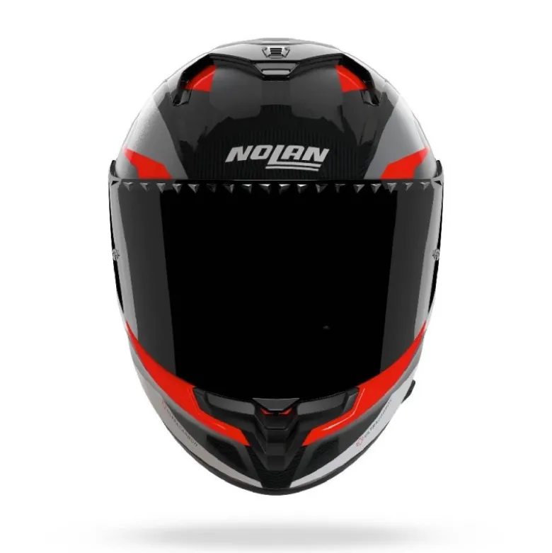 Casco Integrale Nolan X-904 Ultra Carbon Calibro 345 Carbonio Antracite Rosso Lucido