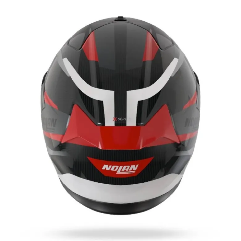 Casco Integrale Nolan X-904 Ultra Carbon Calibro 345 Carbonio Antracite Rosso Lucido