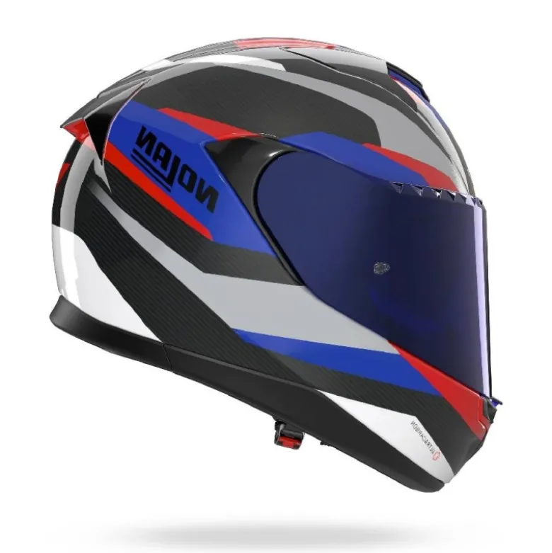 Casco Integrale Nolan X-904 Ultra Carbon Calibro 347 Carbonio Antracite Blu Rosso Lucido